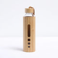 550ML Borosilicate Glass Water Bottle Bamboo Sleeve Cover Eco-Friendly Reusable Travel Drinkware Protective Tumbler Outdoor Cups