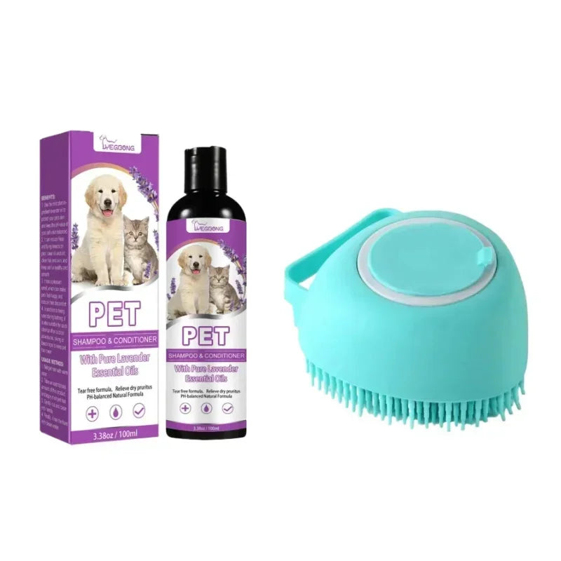 Pet Flea & Tick Shampoo PH Balanced Anti Itch Dog & Cat Shampoo Deep Cleaning