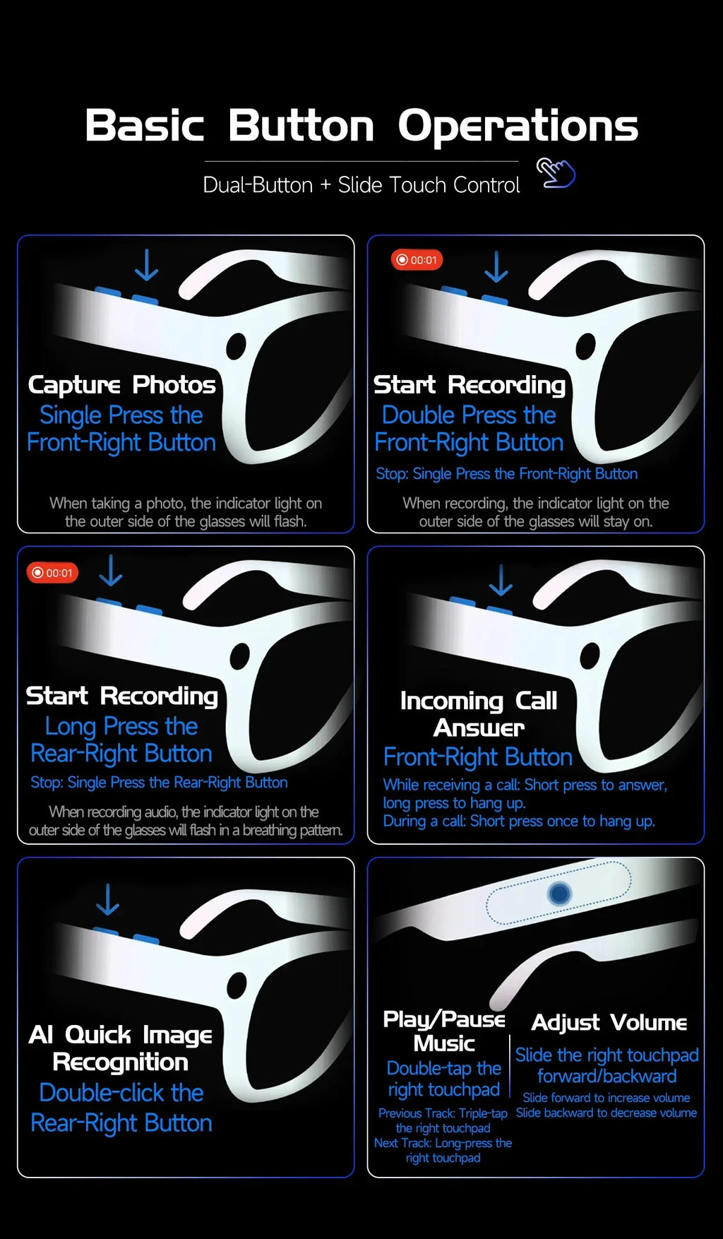 2026New Ultra AI Smart Glasses With 800W Camera GPT Sunglasses WIFI Transmission Bluetooth Call Video Music Player For Men Women