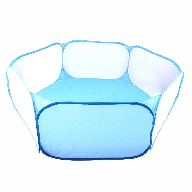 Portable Transparent Pet Playpen – Foldable Small Animal Cage Tent