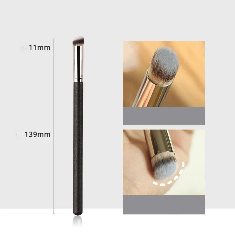Angled Foundation & Concealer Makeup Brush for Seamless Liquid and Cream Coverage