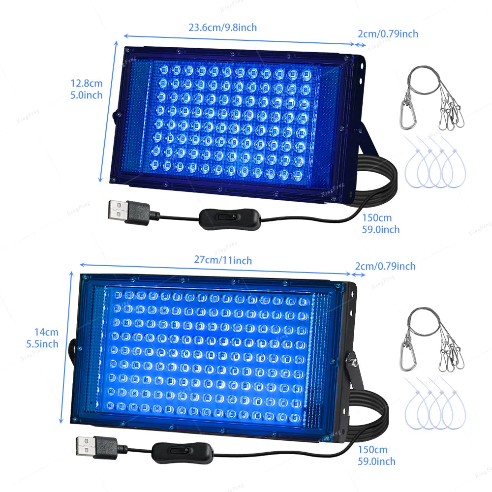 LED UV Tanning Lamp for Face & Body – Full Blue Light Home Sunbathing Device