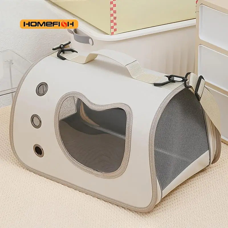 Portable Foldable Pet Carrier Bag Breathable Cat & Small Dog Shoulder Travel Bag Lightweight Kitten Carrying Bag