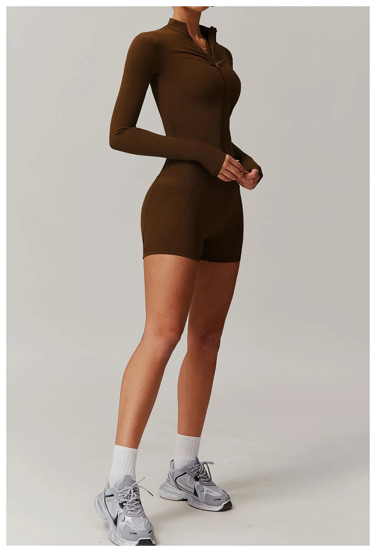 Women’s Slim Fit Zipper Jacket – Long Sleeve Fast-Dry Yoga & Fitness Top