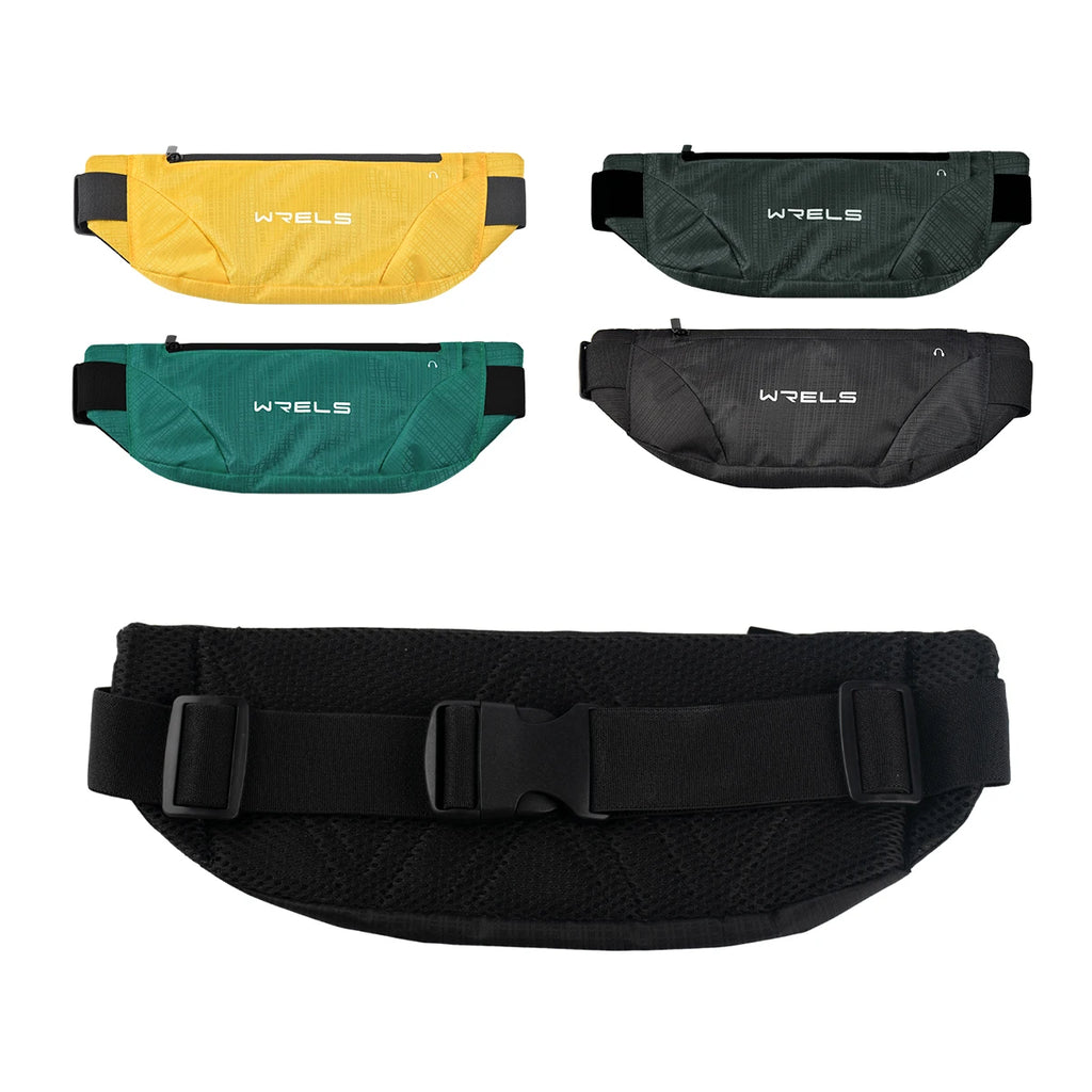 WRELS Waist Bag Running Bag Outdoor Sport Waterproof Sports Fanny Pack Mobile Phone Case Gym Jogging Portable Run Pouch Belt Bag