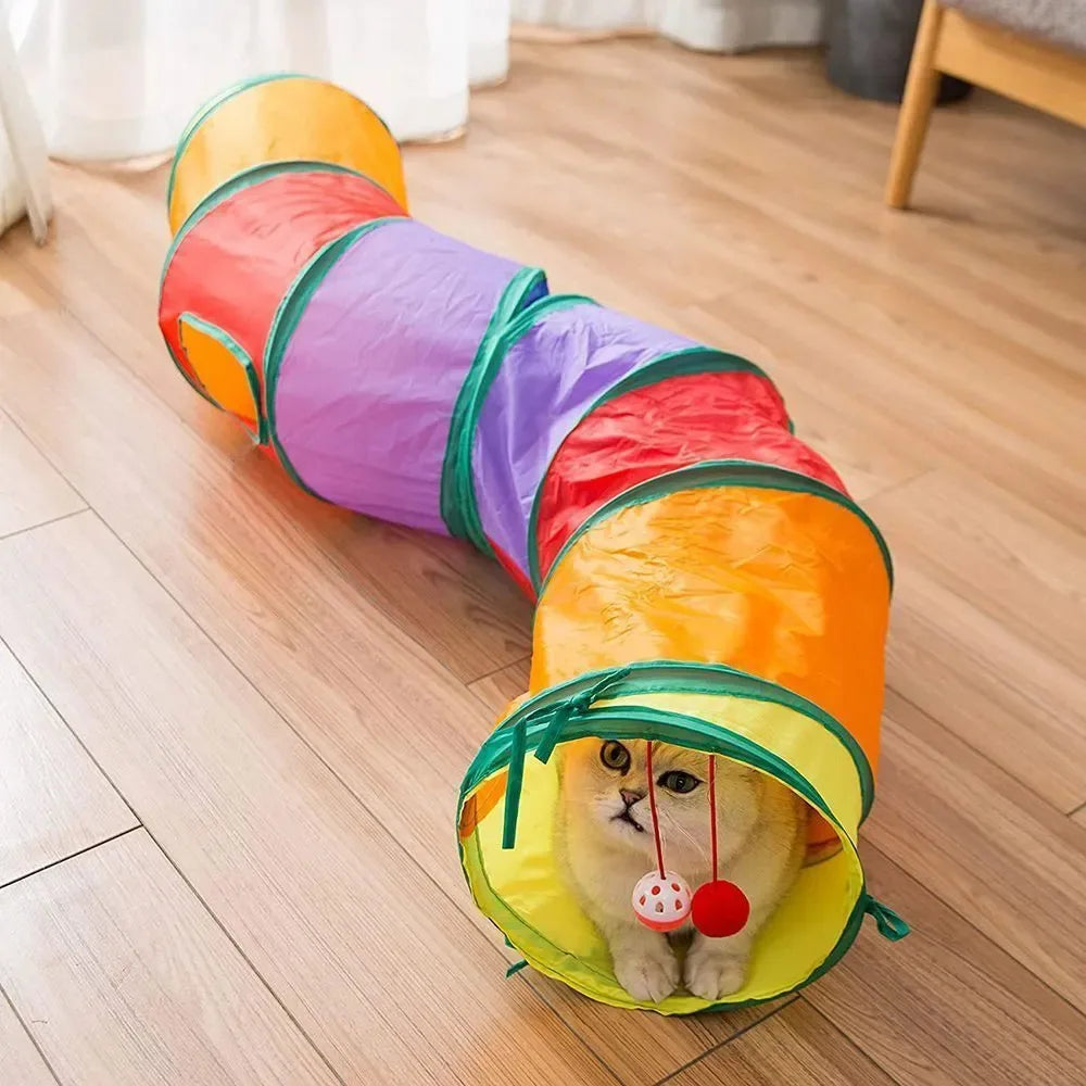 Cat Tunnel Toy – Interactive Peek Hole Tube for Indoor Cats