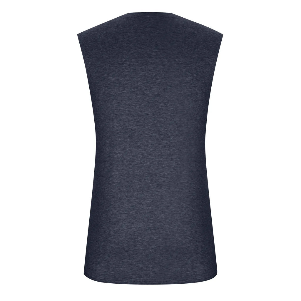2025 Men'S Muscle Fitness Shirt Sports T-Shirt Gym Training Shirt Summer Casual Vest Tree Print Sleeveless Round Neck