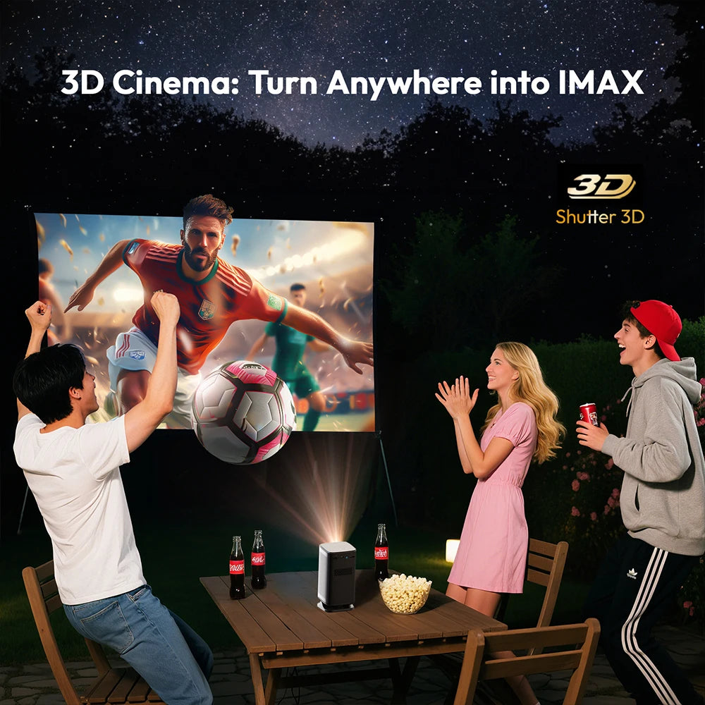 BYINTEK P70X Mini Projector – 4K WiFi Portable Home Theater