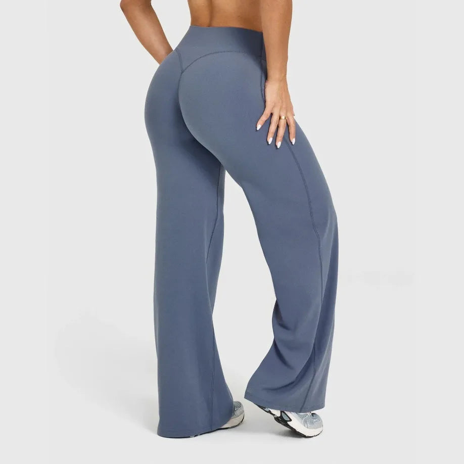 Women’s Straight-Leg Yoga Pants – Soft Mid-Waist Activewear