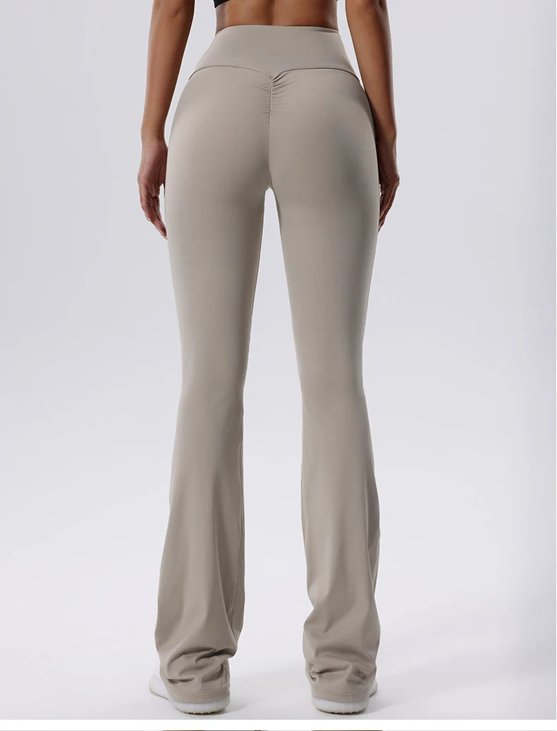 Women’s High-Waist Flared Yoga Leggings – Breathable Gym & Fitness Pants