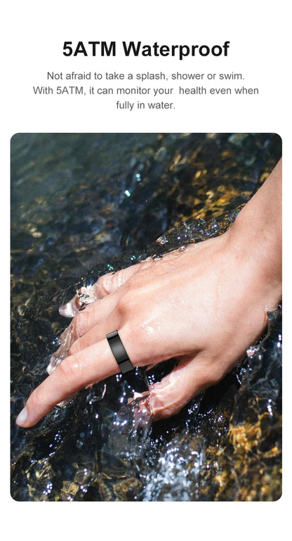 Smart Health Tracking Ring with Charging Case