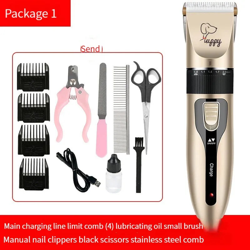 Pet Hair Clipper Set – Cordless Dog & Cat Grooming Trimmer