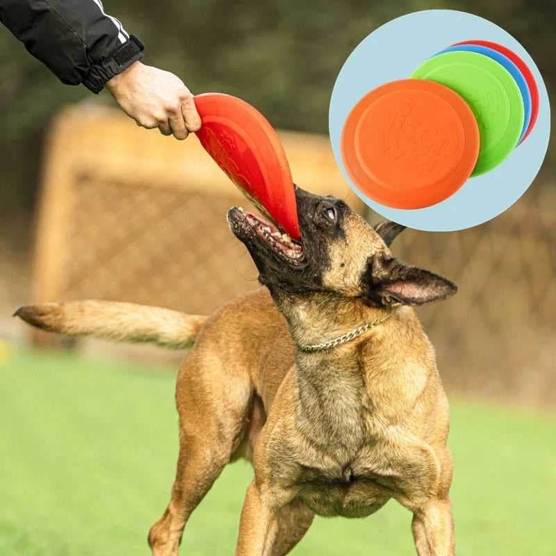 Silicone Dog Flying Disc – Soft Non Slip Training Frisbee Toy