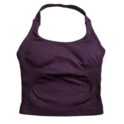 Women’s Strappy Gym Top – Padded Backless Yoga & Workout Tank