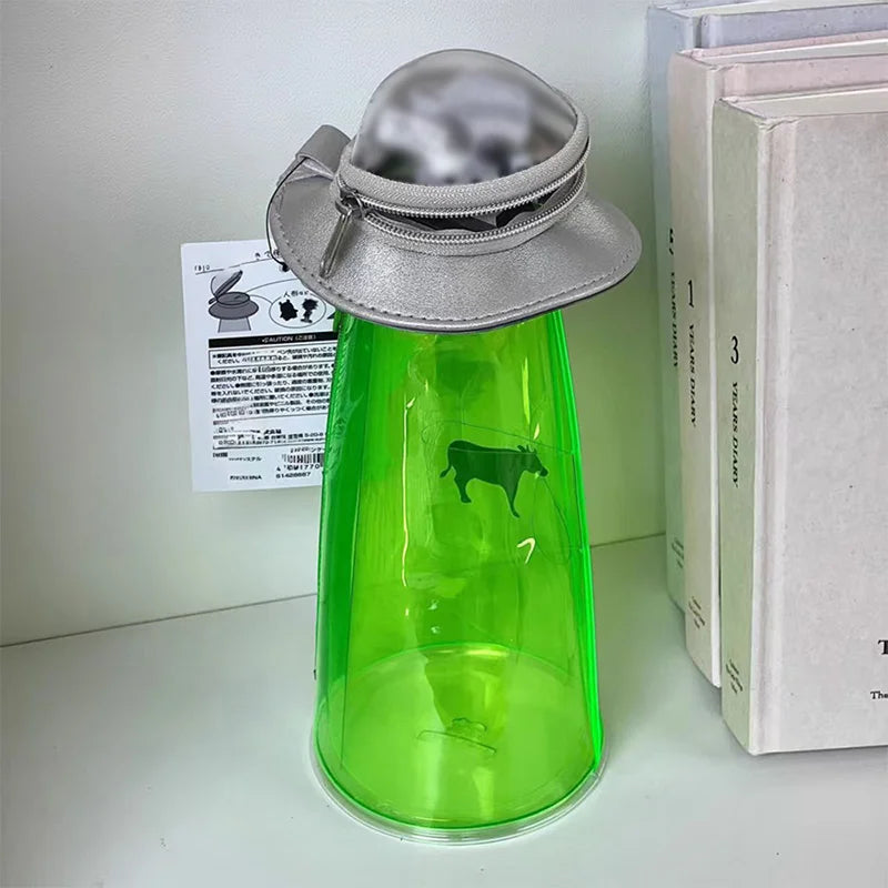 Creative Spaceship Shaped Hanging Storage Bag Transparent Large Capacity Doll Stationery Storage Box Backpack Pendant Cute Gift