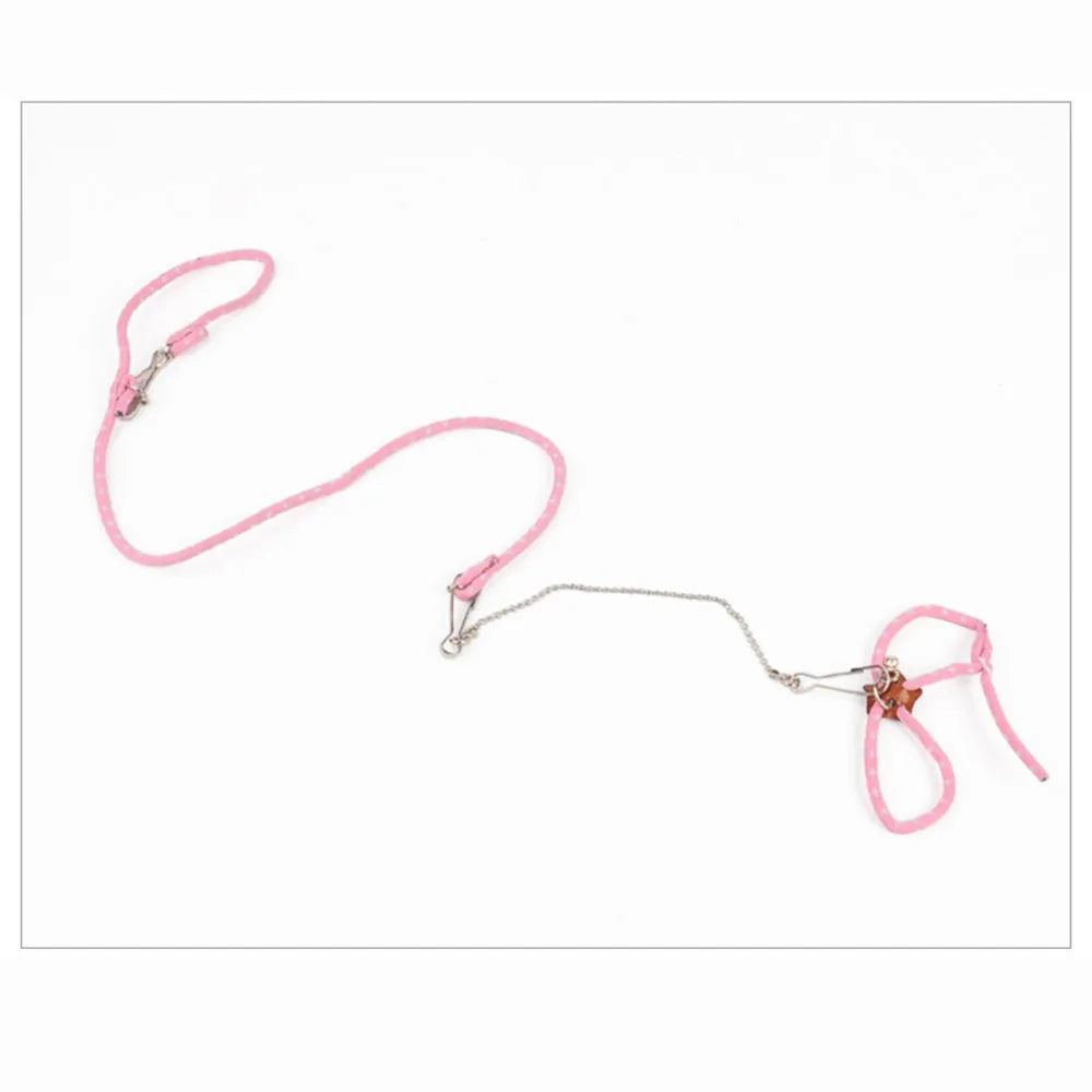 Adjustable Soft Harness & Leash Set for Small Pets – Hamsters, Rats & Ferrets