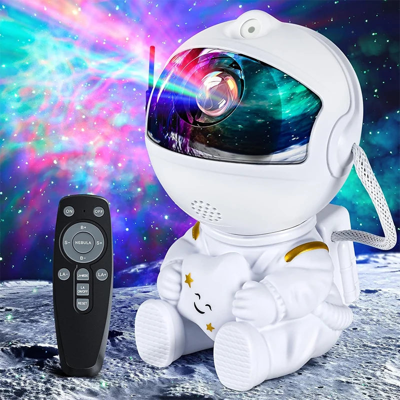 Astronaut Galaxy Projector – Star Night Light for Bedroom Decor