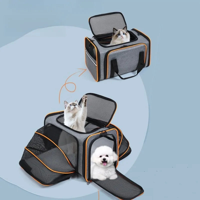 Pet Outdoor Suitcase Expandable Cat Bag Portable Pet Trolley Case Large Capacity Handbag Dog Cat Bag Car Bag Dog Travel Case