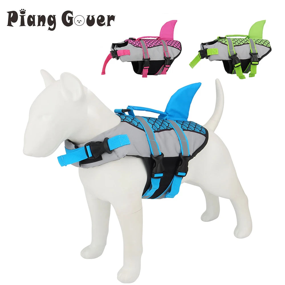 Shark Dog Life Jacket – Pet Swimming Vest Harness