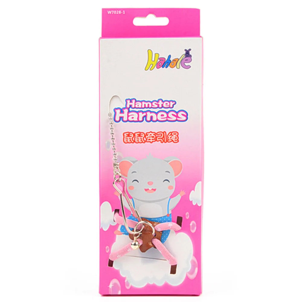 Adjustable Soft Harness & Leash Set for Small Pets – Hamsters, Rats & Ferrets