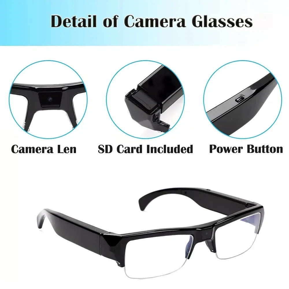 1080P HD Mini Camera Glasses Action Camcorder Outdoor Cycling Sports Security DVR Glasses Camera Sports Video Glasses