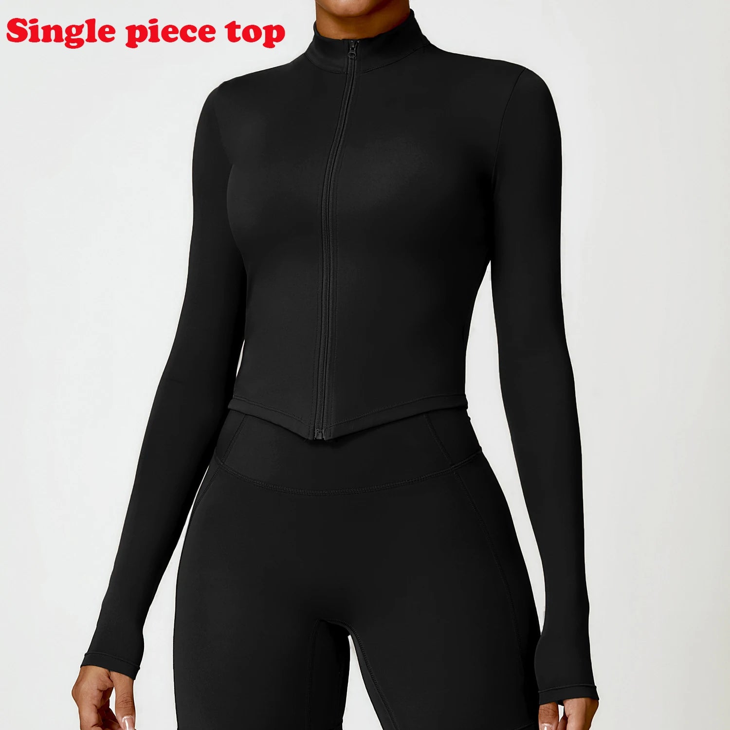 Women’s Slim Fit Zipper Jacket – Long Sleeve Fast-Dry Yoga & Fitness Top