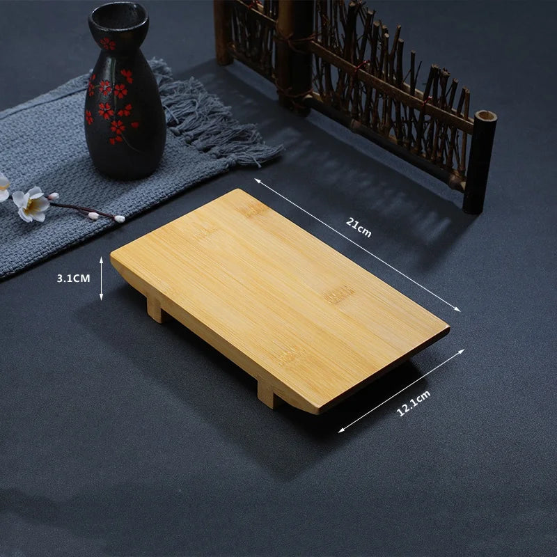 Bamboo Sushi Serving Board – Japanese Sashimi Boat Plate Tray