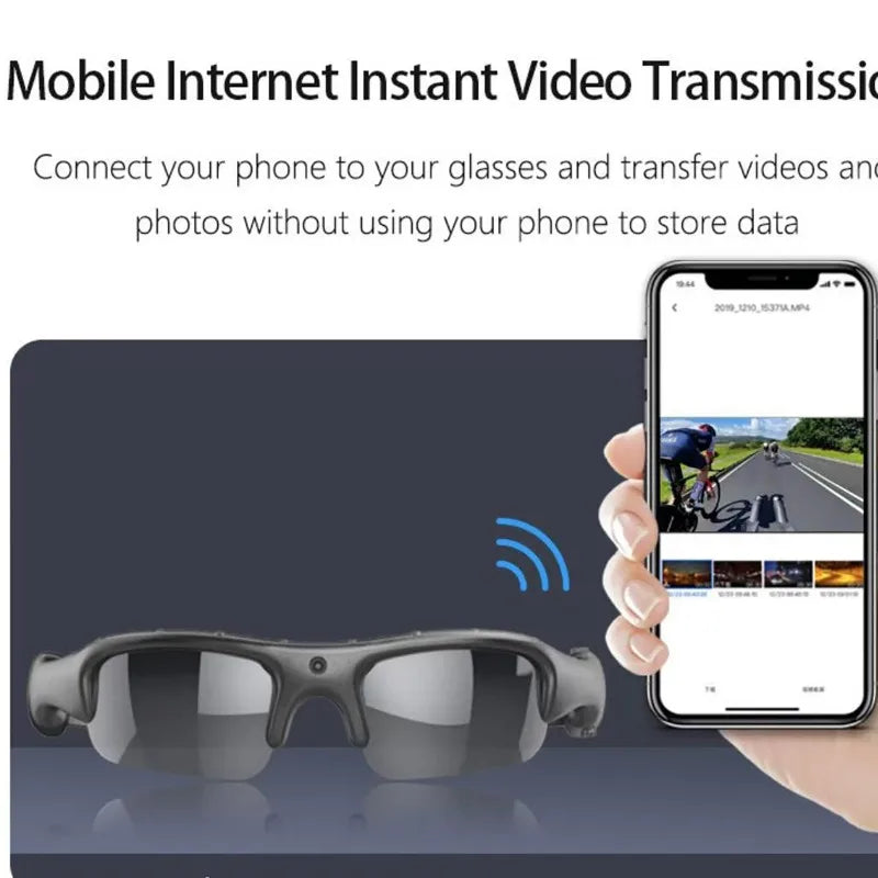 Smart Sports Glasses Outdoor Cycling HD 1080P DVR Camcorder Sun Glasses Built-in Audio Video Recording WiFi Cam Sunglasses