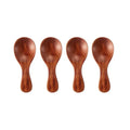 4PCS Mini Wooden Spice Spoons – Small Sugar Tea Coffee Scoop Set