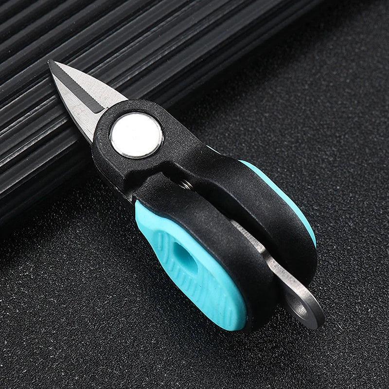 Compact Fishing Line Scissors with Keychain
