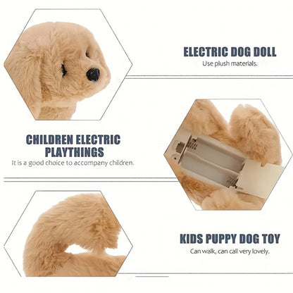 Interactive Walking & Barking Plush Puppy Toy – Battery Operated Pet Companion for Kids