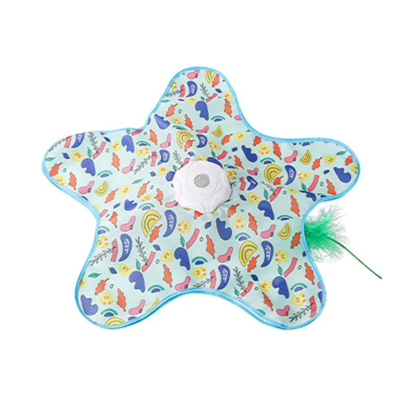 Interactive Cat Toy – Hide & Seek with Squeaky Mouse and Moving Feathers for Kittens