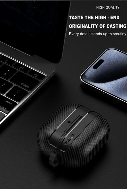 Carbon Fiber Protective Case for Samsung Galaxy Buds3 / Buds 3 Pro with Keyring