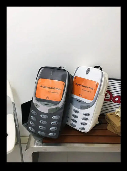 Unisex Splashproof Nylon Backpack with Mobile Phone Pocket – High-Capacity Casual Street Style Bag