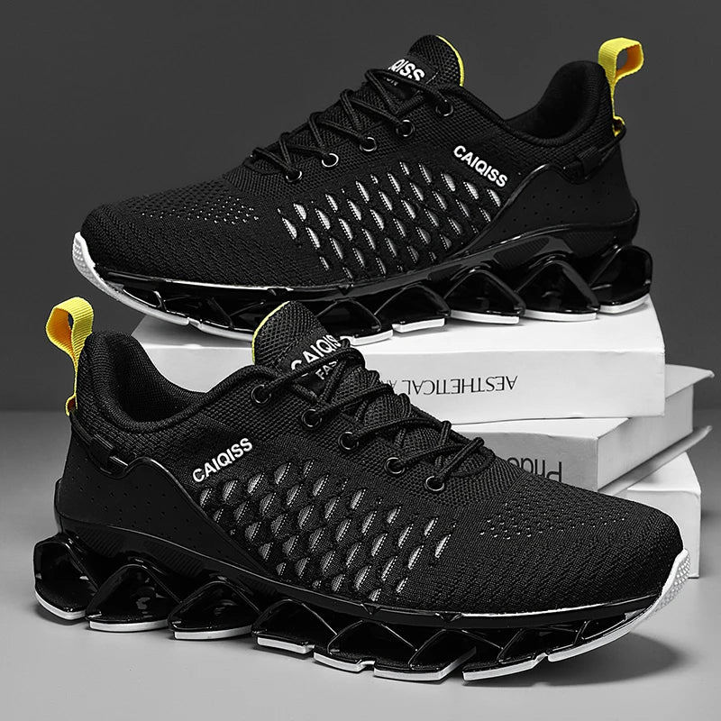 Men’s Lightweight Breathable Running Sneakers – Shock-Absorb Gym & Casual Shoes
