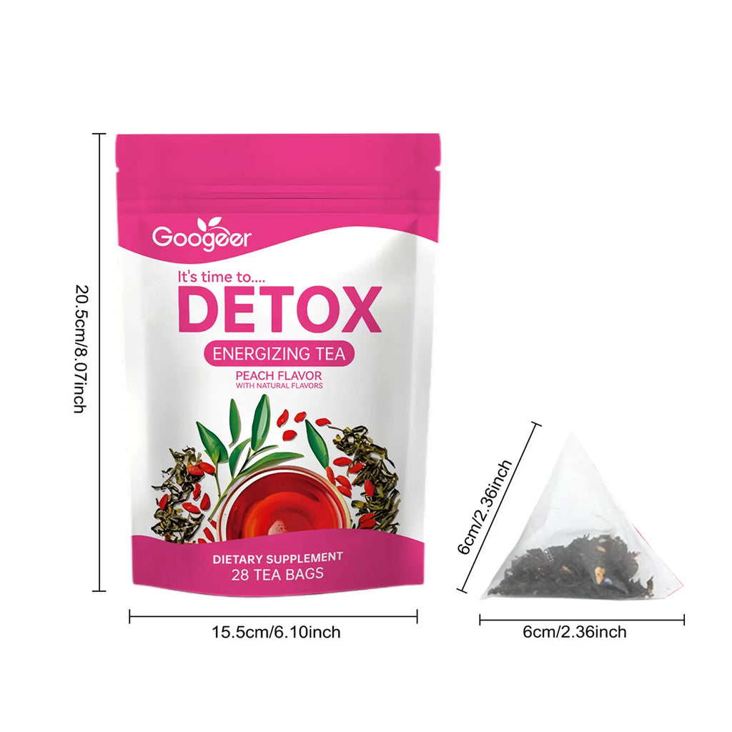 2 Bag Detox Tea for Women & Men Slimming Detox Cleanse, Flat Belly, Bloating, Healthy Weight Digestive Health, Peach Flavor