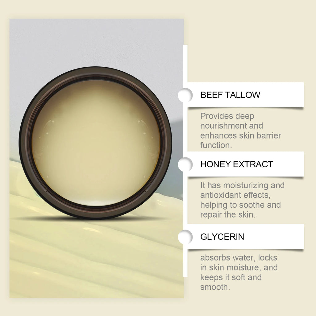 Beef Tallow Honey Balm – Organic Face & Body Moisturizer