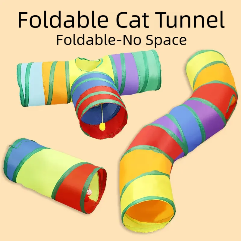 Cat Tunnel Toy – Interactive Peek Hole Tube for Indoor Cats