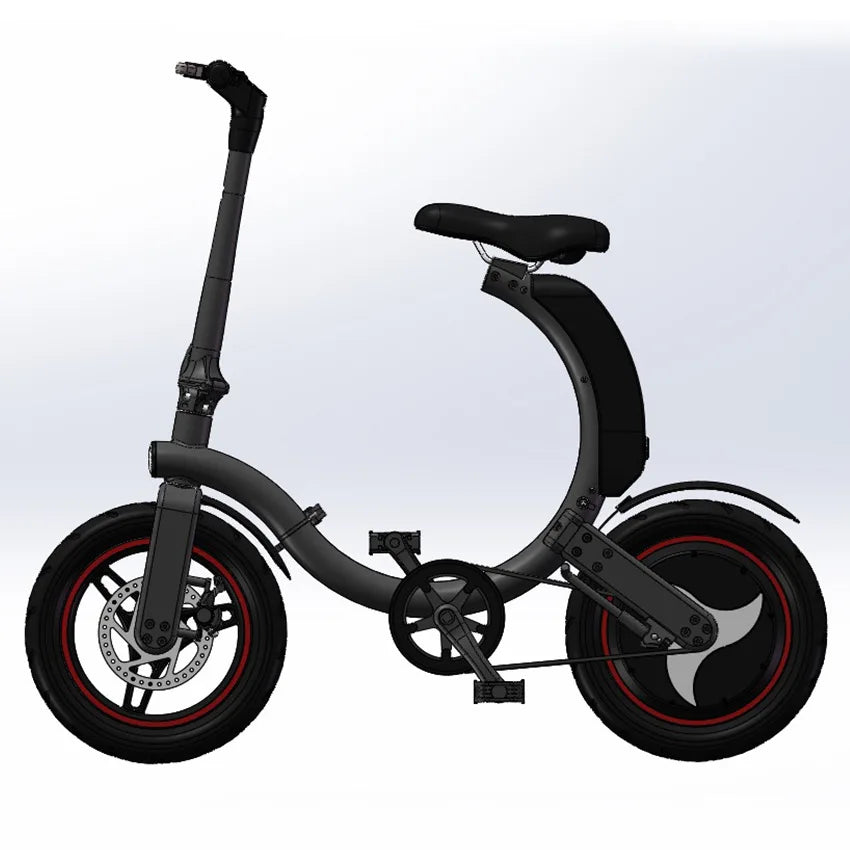 Folding electric bicycle, small, ultra-light and portable, transportation lithium batteries help drive battery cars