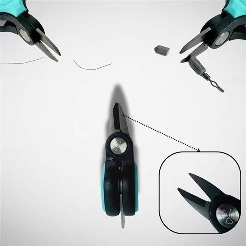 Compact Fishing Line Scissors with Keychain