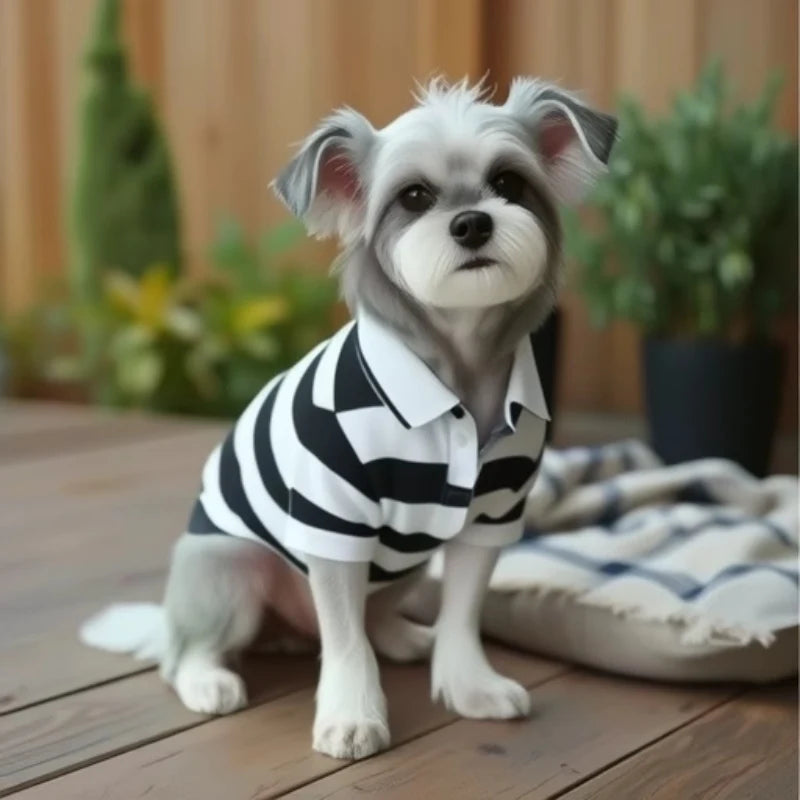 Dog Polo Shirt Summer Pet T-Shirt Casual Clothes for Small Large Dogs & Cats
