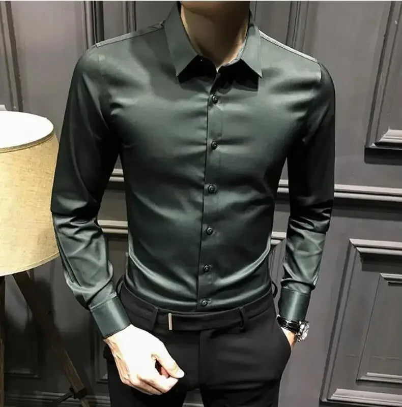 Men’s Long Sleeve Shirt – Elegant & Casual for Office and Everyday