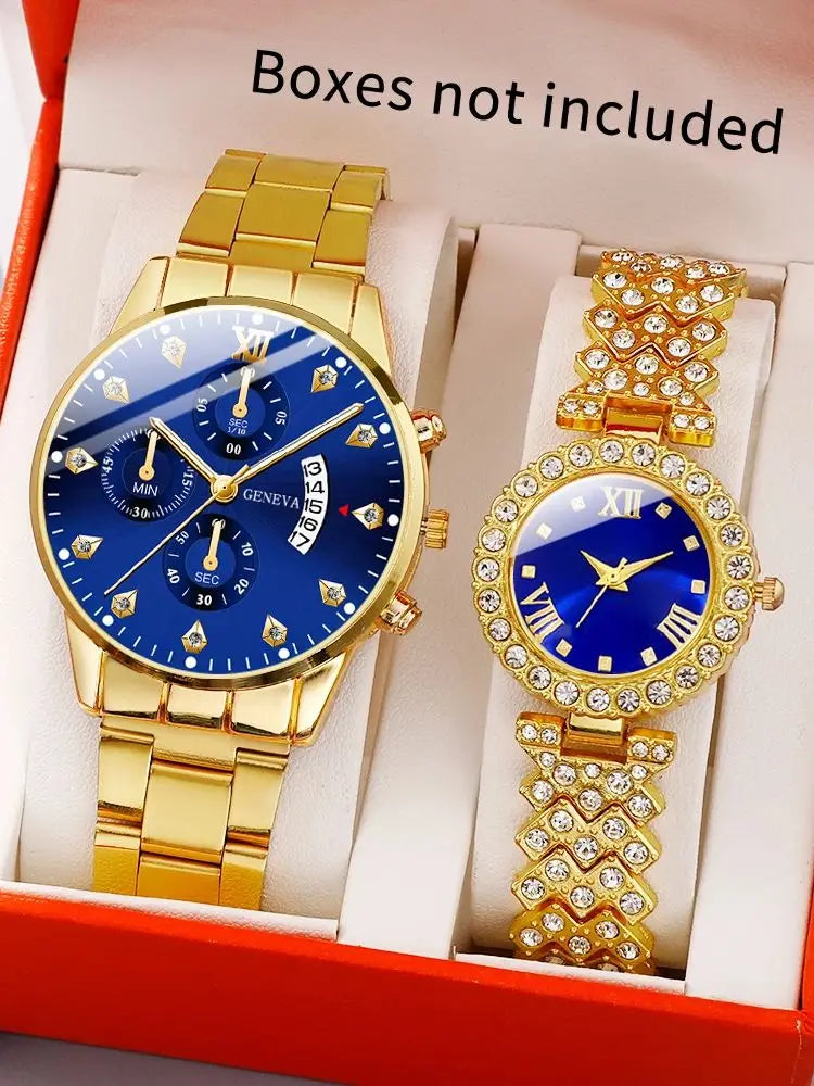 Couple alloy quartz watch men and women casual and fashionable watch clocks
