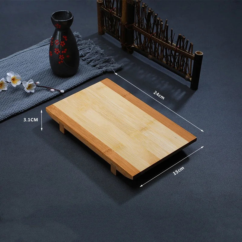 Bamboo Sushi Serving Board – Japanese Sashimi Boat Plate Tray