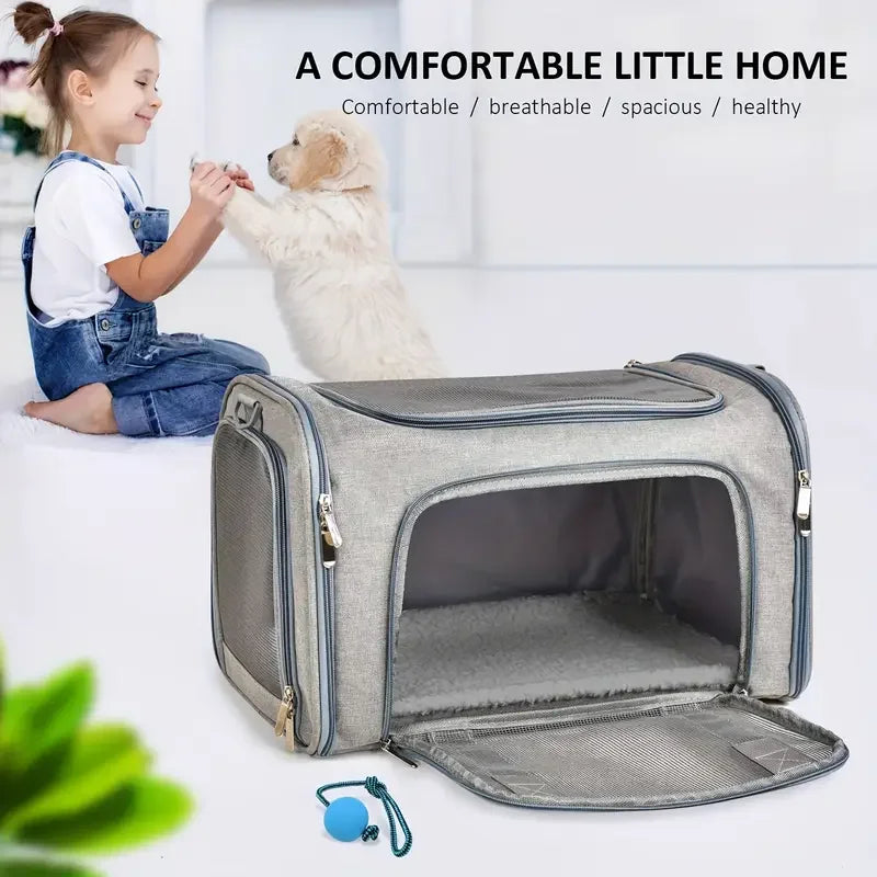 Airline Approved Pet Carrier Backpack Side Ventilated Cat & Dog Travel Bag for Small Pets