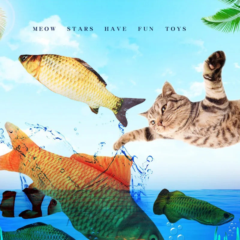Fish Shape Cat Toy – Plush Scratch Board & Interactive Cat Toy