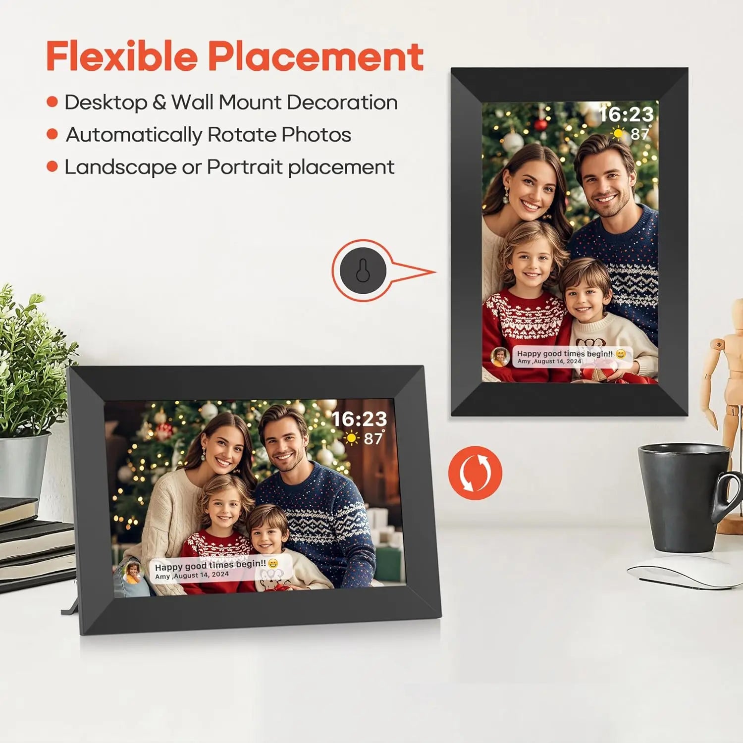 Frameo 10.1" Digital Photo Frame – WiFi Touch Screen 64GB