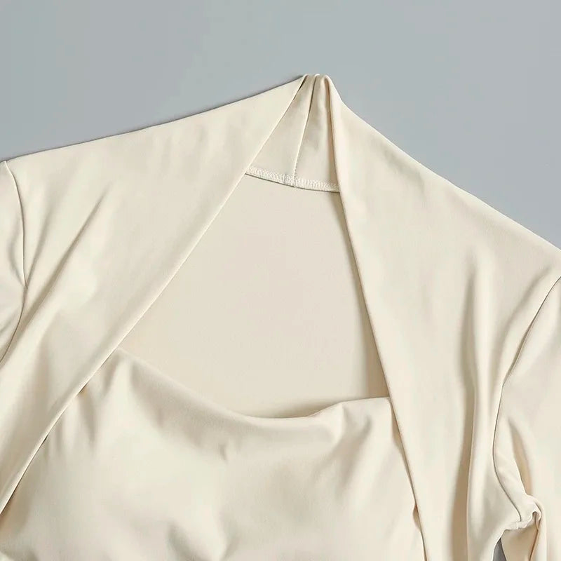 Fitness Chest Cushion Sports Top Women Long Sleeve Shirts Pra Speed Up Short Elegant Dance Yoga Clothes Small Waistband Gym