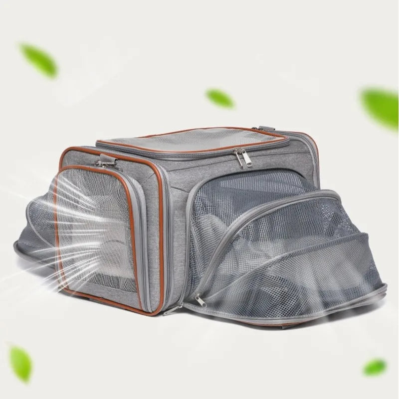 Pet Outdoor Suitcase Expandable Cat Bag Portable Pet Trolley Case Large Capacity Handbag Dog Cat Bag Car Bag Dog Travel Case
