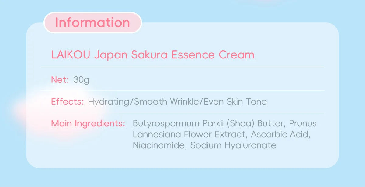Sakura Whitening Face Cream – Anti-Aging Wrinkle Remover & Firming Moisturiser for Radiant Skin